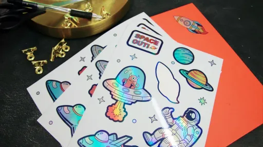 Custom-cut sticker sheets